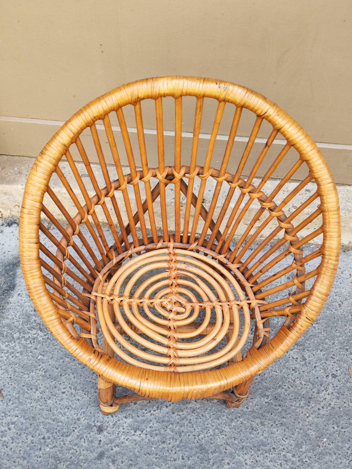 Fauteuil enfant en rotin