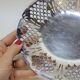 Plat ajouré panier en métal argenté art déco