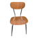 Vintage Chair 60s/70s Formica Wood Pattern & Chrome Legs