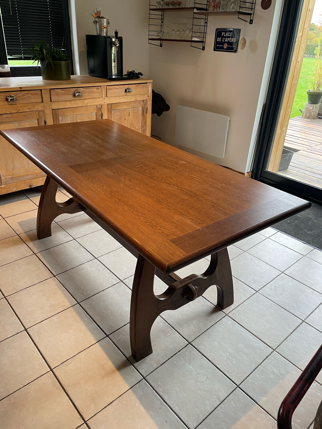 Neoclassical style farmhouse table dlg Guillerme et chambron 60/70