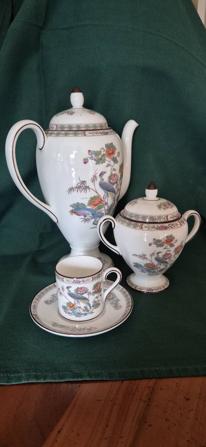 English porcelain coffee service by Wedgwood.