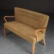 Beech wood sofa with curved armrests, 1940s/50s