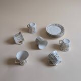 Set of 6 cups and saucers