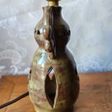 "Idole" anthropomorphic lamp in perforated ceramic - Accolay / Va style