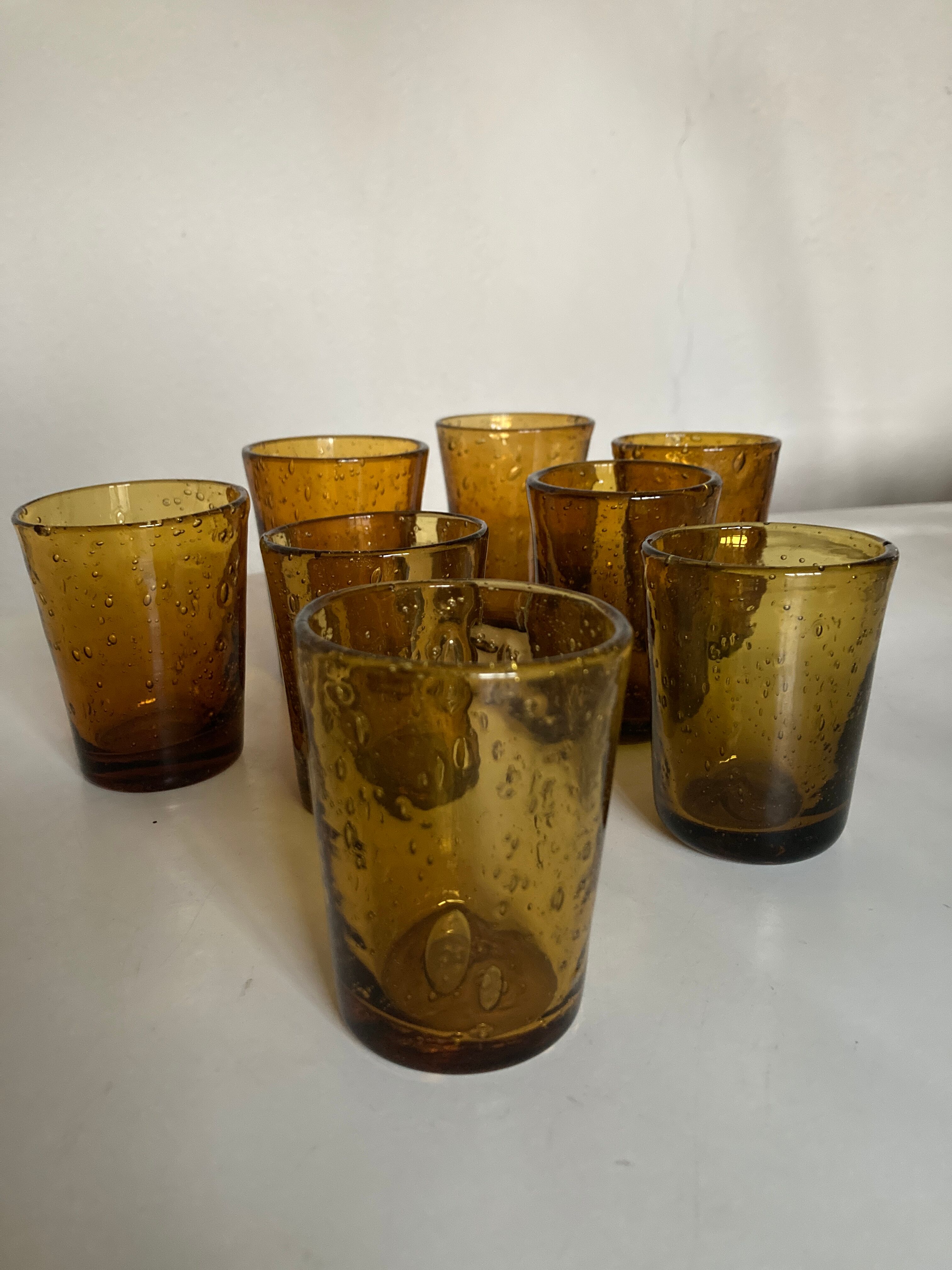 Set de 8 verres gobelets de Biot 1970