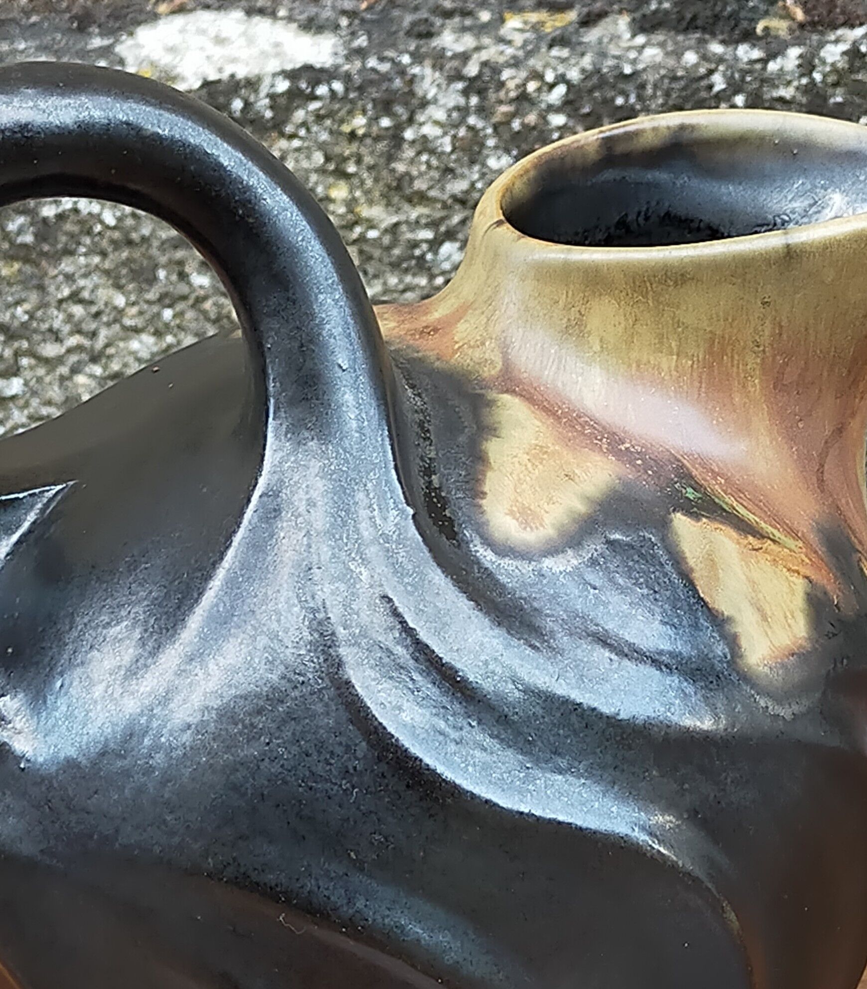 French Ceramic pitcher Art-Nouveau early twentieth