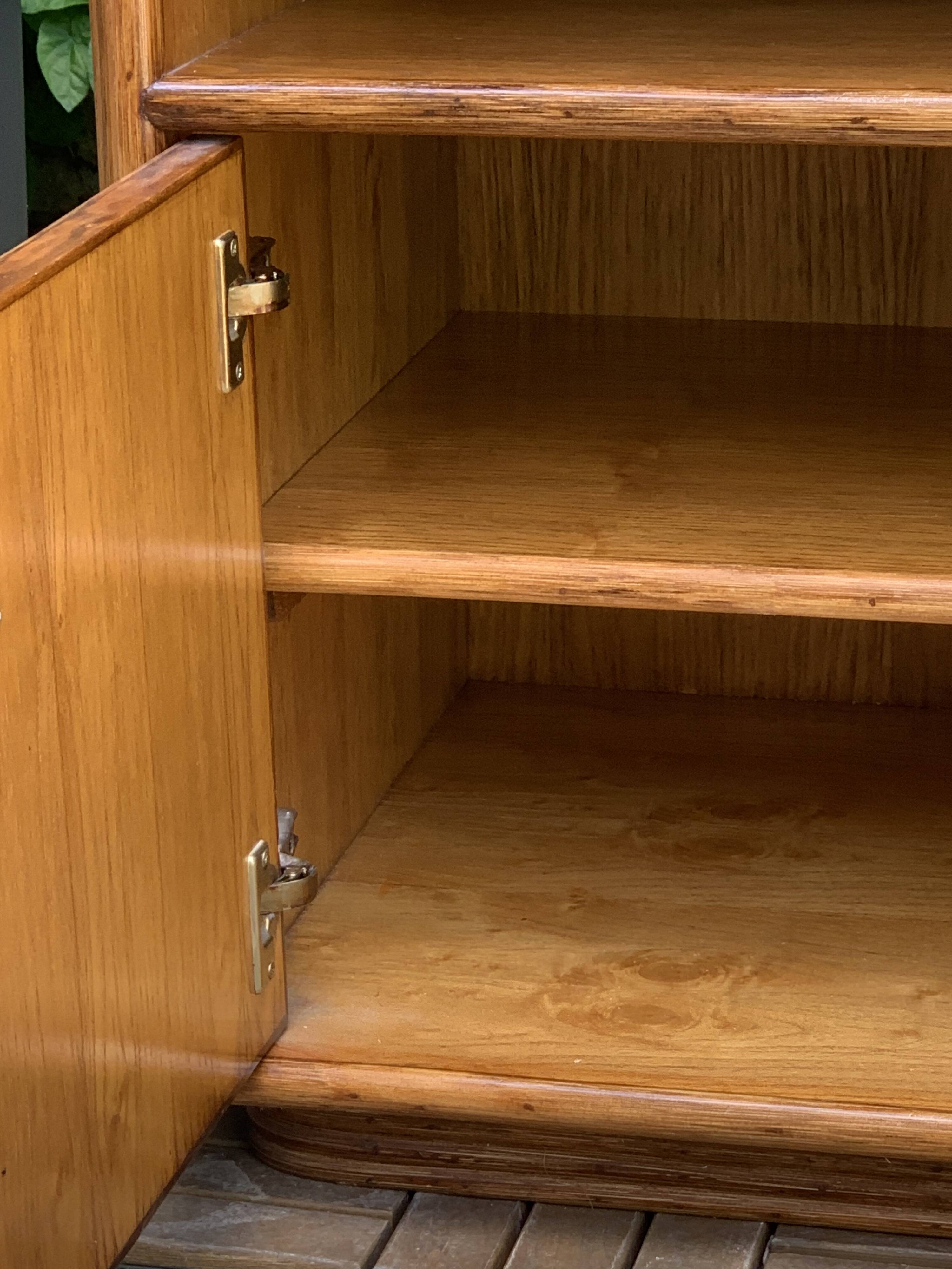 Oak rattan and woven wicker furniture 1980