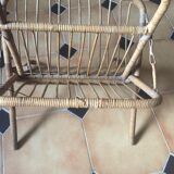 Magazine rack rattan wicker folding 70 year