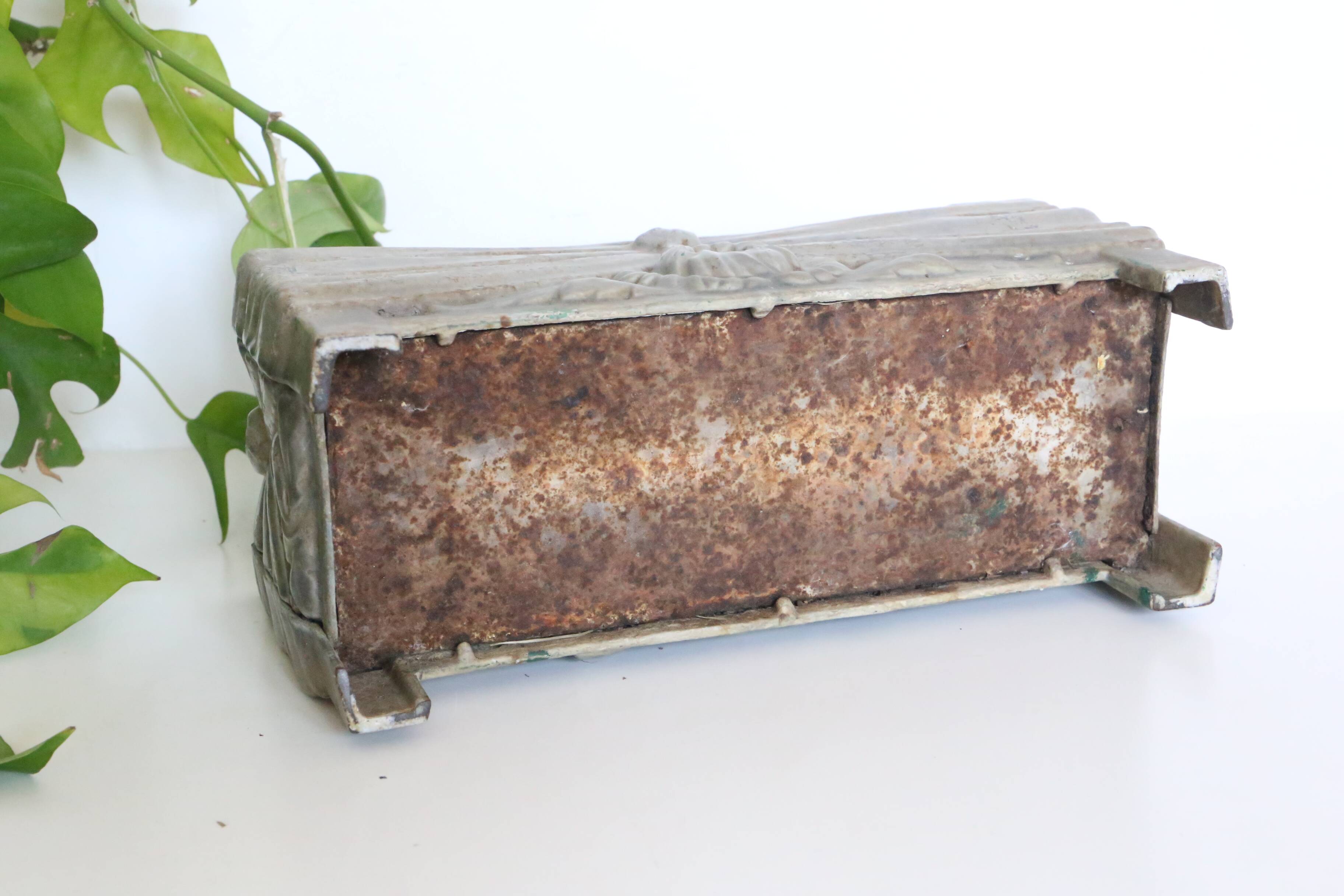 Art deco cast iron planter