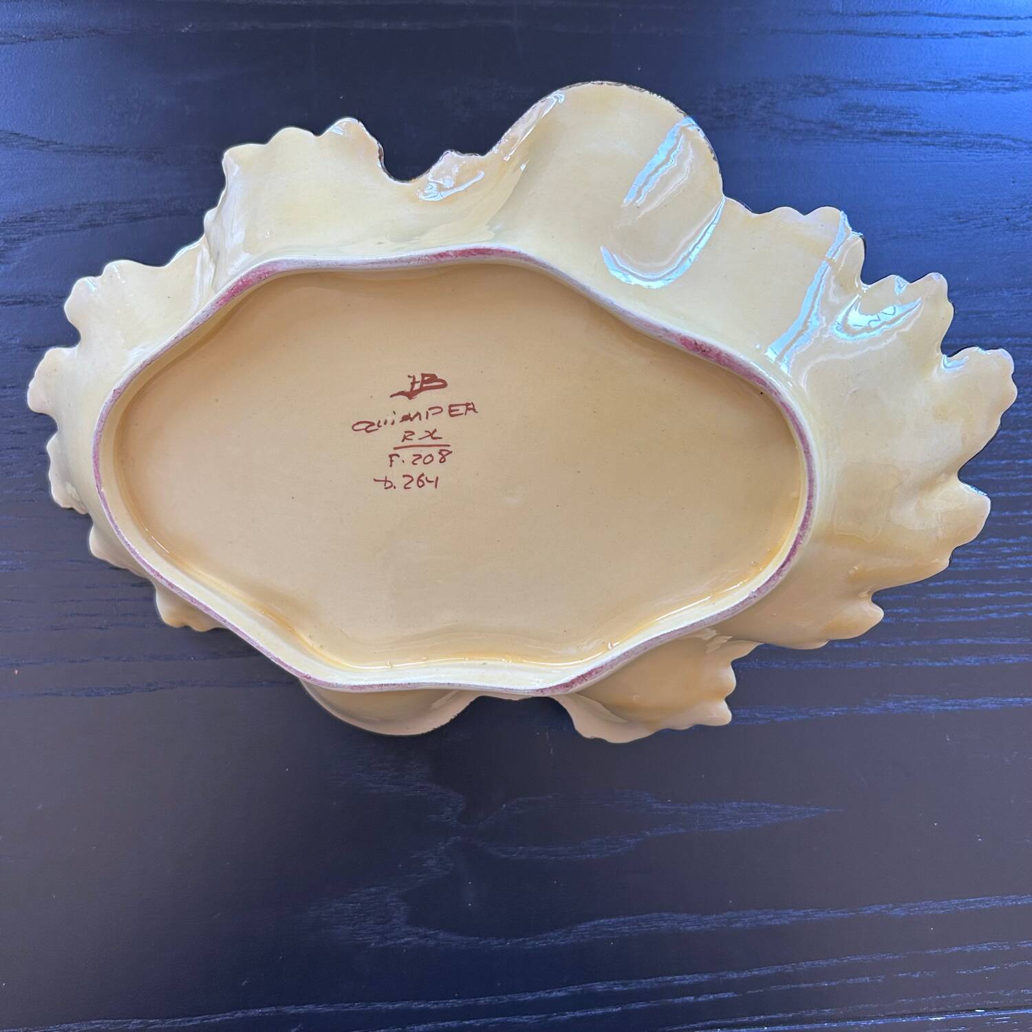 Dish signed HB Quimper