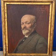 Tableau : huile sur panneau - portrait d’homme