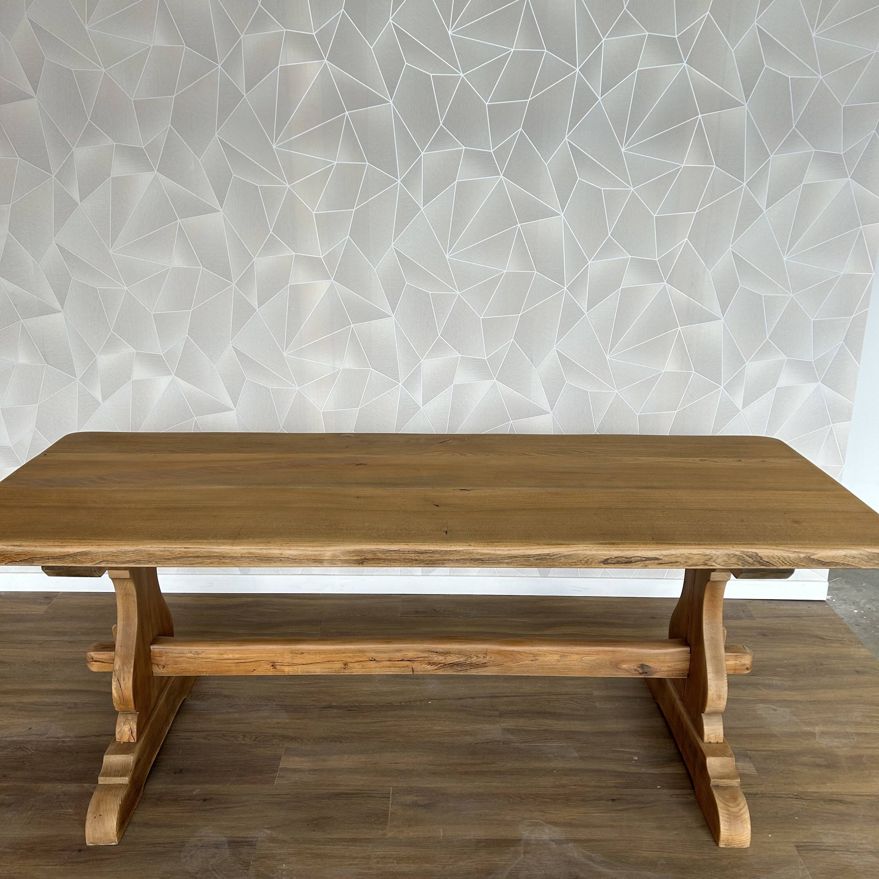 Solid elm monastery farm table