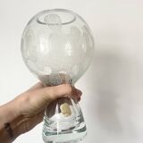 Vintage Art Glass Vase by Marita Voigt for Ilmenau, DDR East Germany