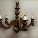Louis XVI style wooden chandelier, 1890s