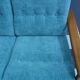Teak and Green fabric Danish 3 seat sofa 1960s
