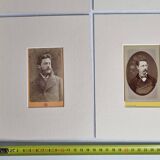 Set of 6 old photographs, oval and rectangular studio portraits from the 19th century