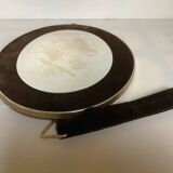 Vintage brown velvet mirror