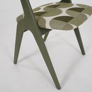 Chaise verte, design danois, années 1970, production : Danemark