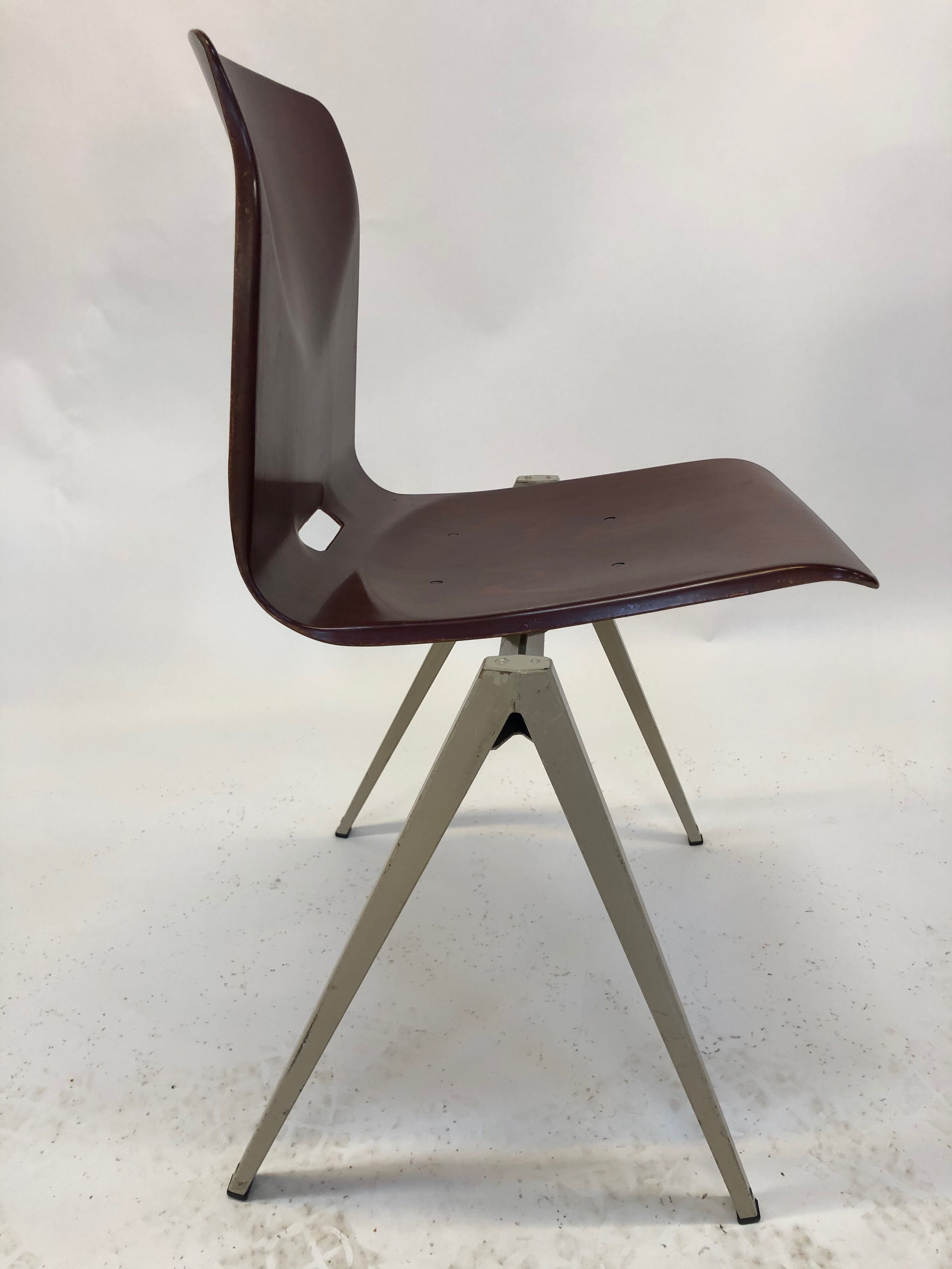 Lot of 4 vintage chairs Galvanitas S22 in the Netherlands