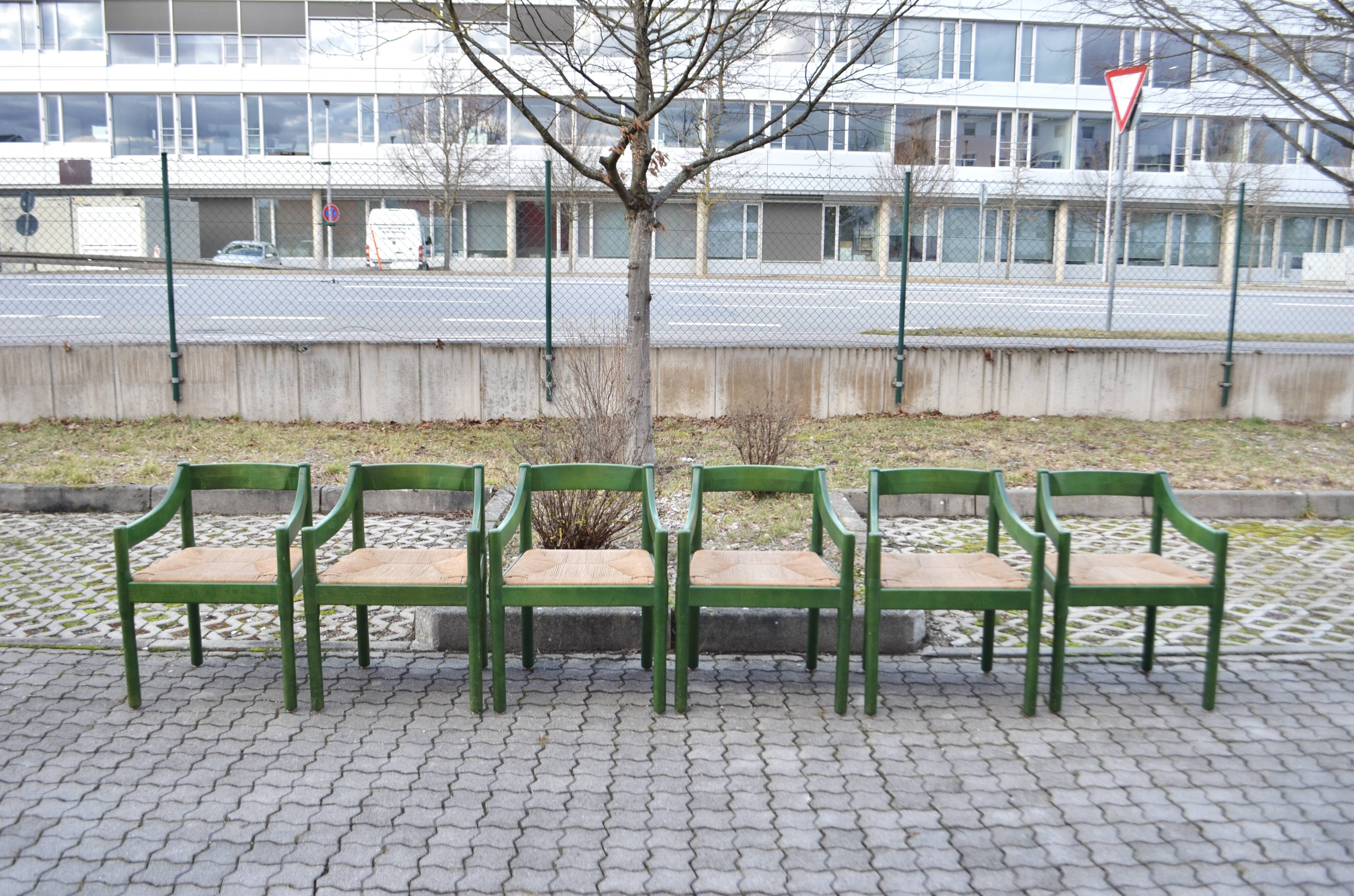 Cassina Model Carimate chair by Vico Magistretti, Set of 6