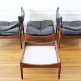 2 Fauteuils - 1 Ottoman - 1 Table basse - Kristian VEDEL - Entièrement restauré