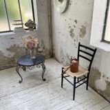 René Drouet coffee table in metal and black marble