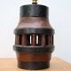 Folk art lamp base in wood and metal, 1970s