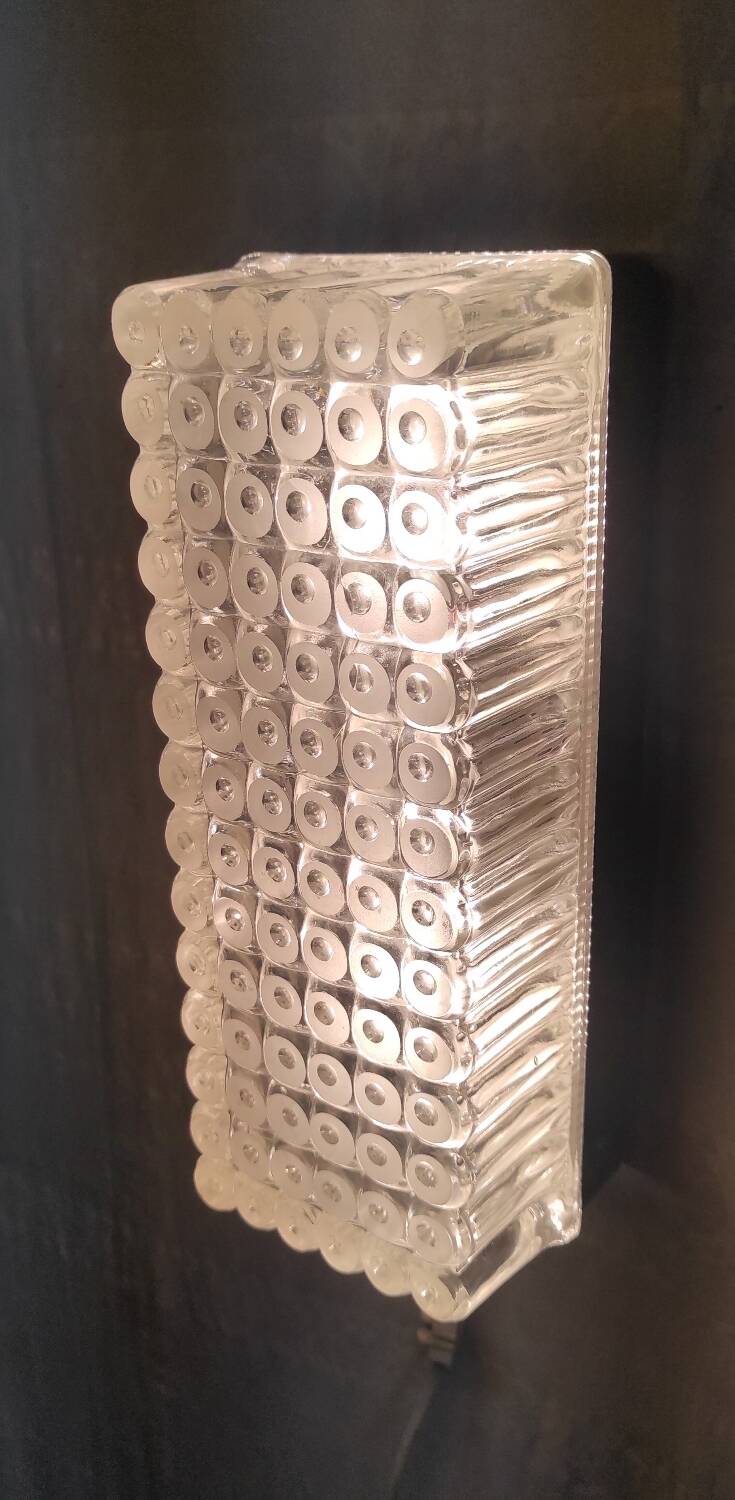 Bauhaus ceiling light in glass and metal - mid. 20th century