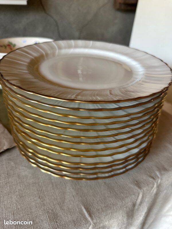 13 flat plates Bernardaud Verlaine