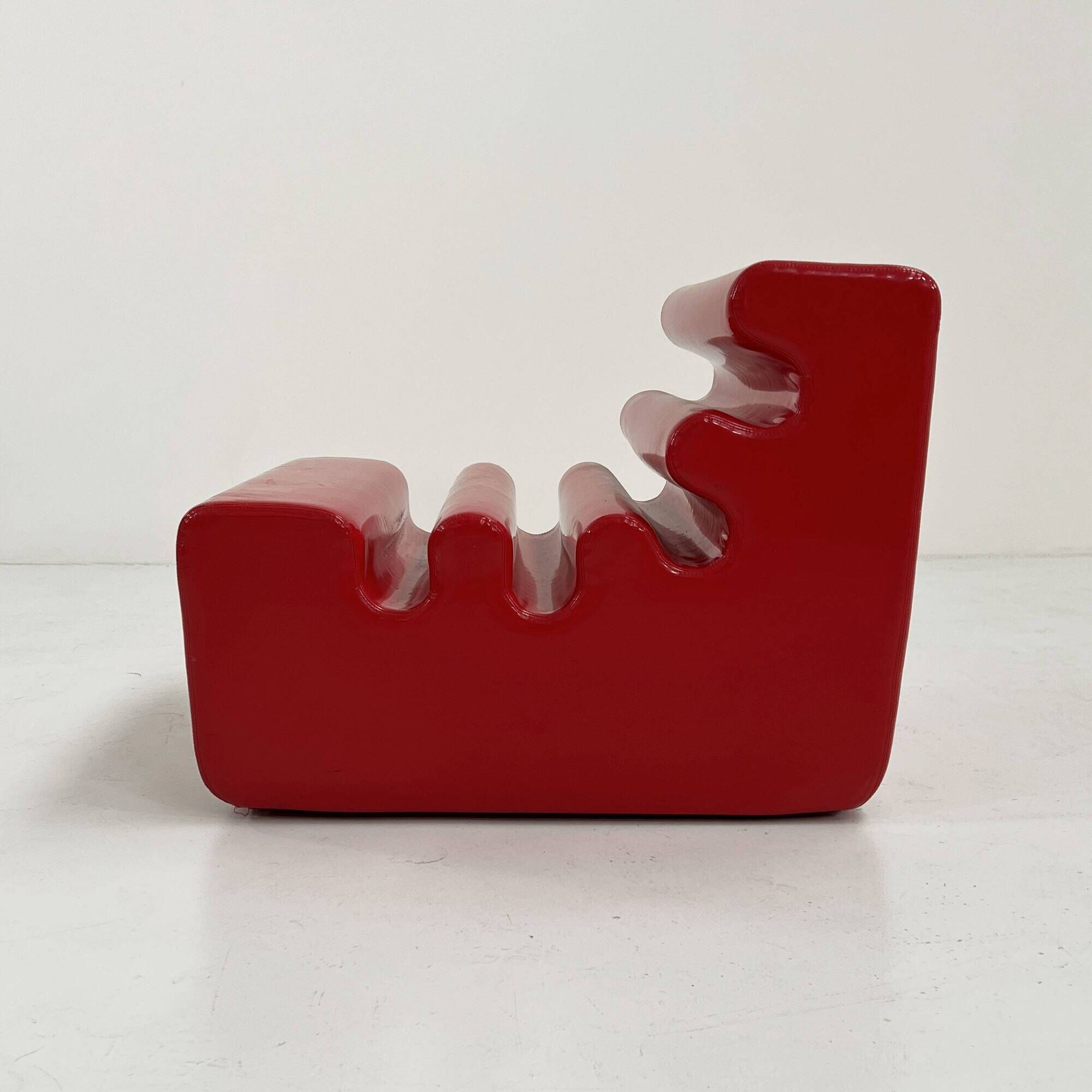 Red Karelia Armchair by Liisi Beckmann for Zanotta, 1970
