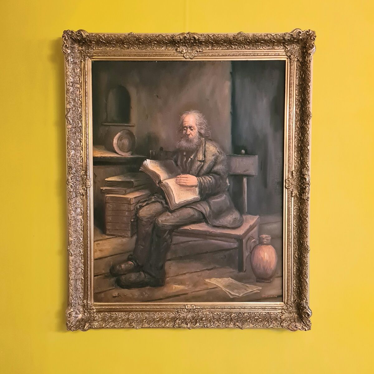 Stojan Vidinic '76 Old Man reading a Book