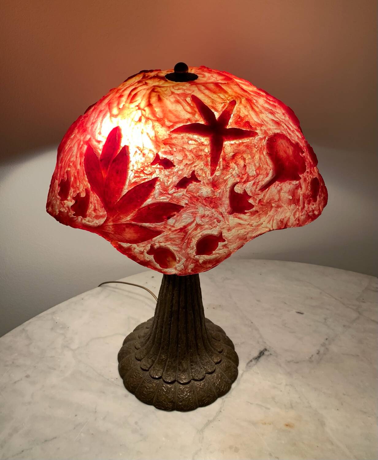 Lampe  «  coquillage et crustacés «