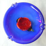 vintage flower glass candlestick