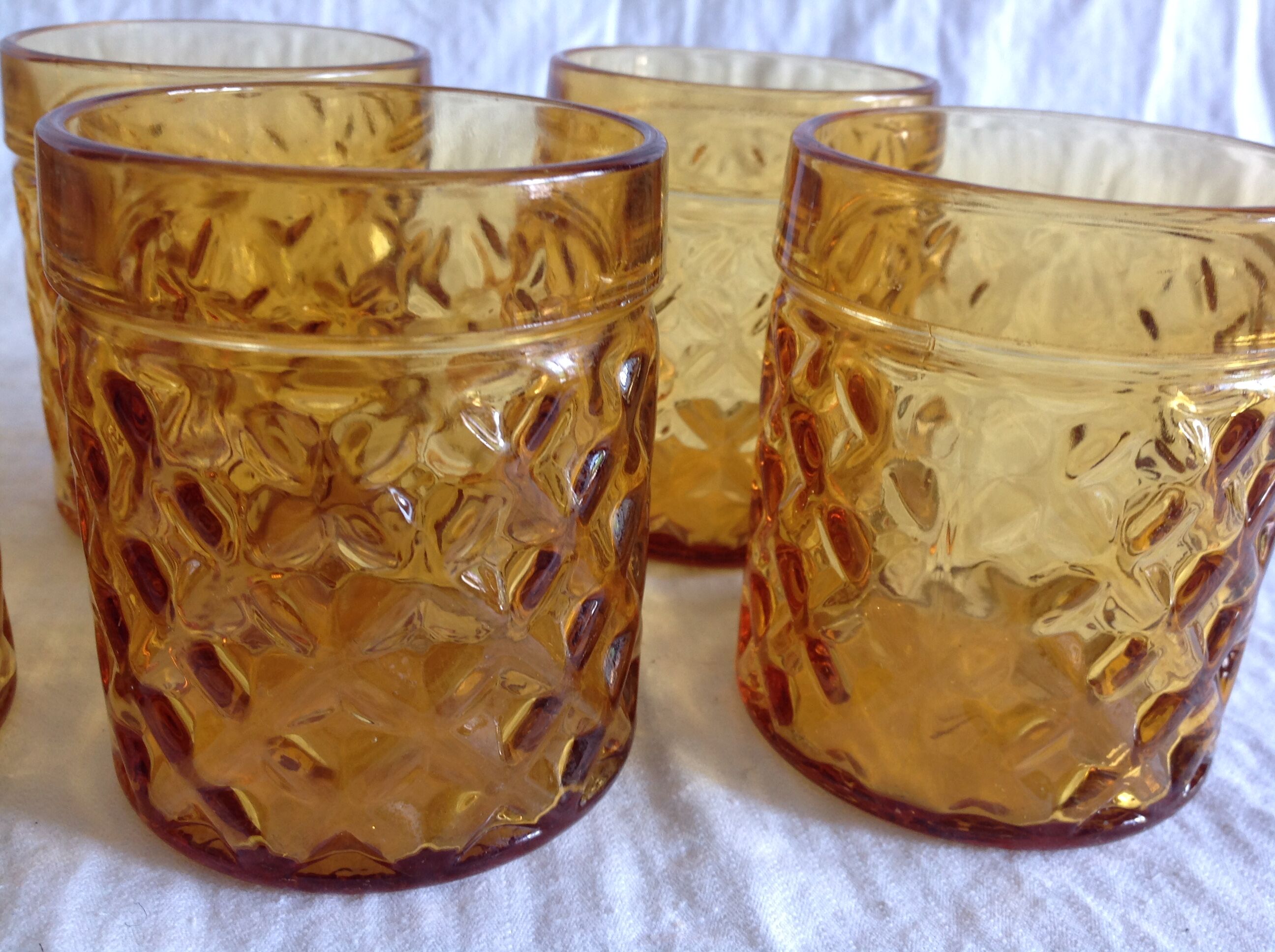Série de 6 verres vintage "ananas"