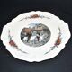 Sarreguemines plate Obernai cut out in earthenware with horsemen decoration Alsace by Loux