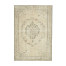 Tapis décoratif beige oriental fait à la main 198 cm x 282 cm - 24962