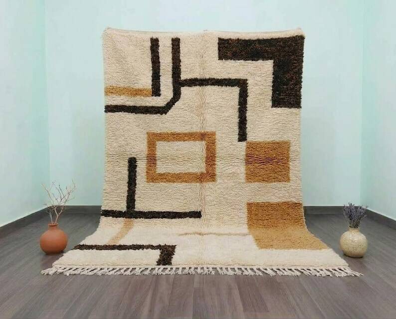 Handmade wool Berber rug 200/300cm