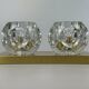 60s 70s peill & putzler cube wall lamp wall sconce ice glass space design