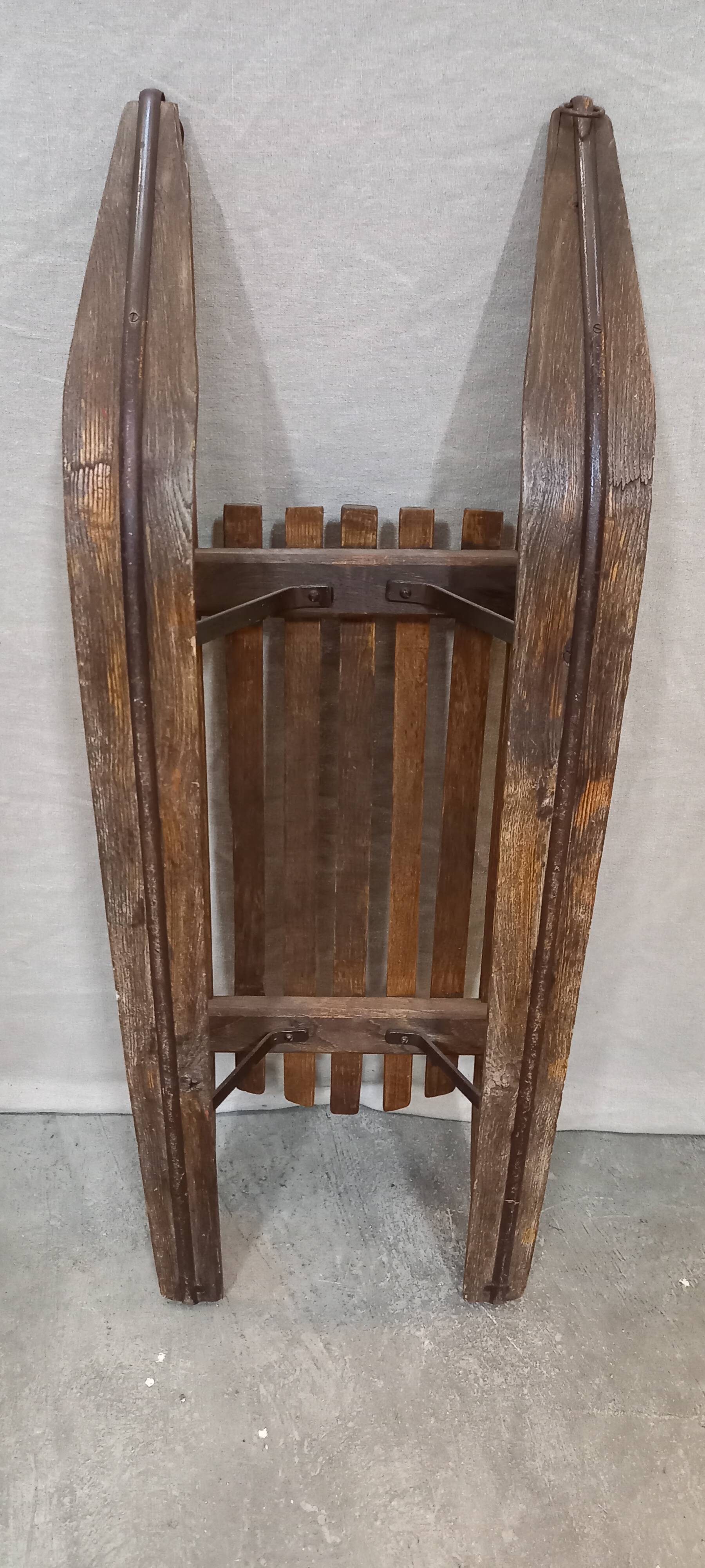 Vintage wooden sled