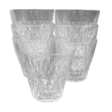 Set of 7 vintage Vereco glasses with diamond tips - around 1960