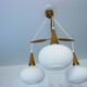 Teak pendant lamp by Louis Kalff 1950s
