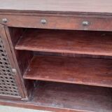 Console sideboard with shelf and mesh door