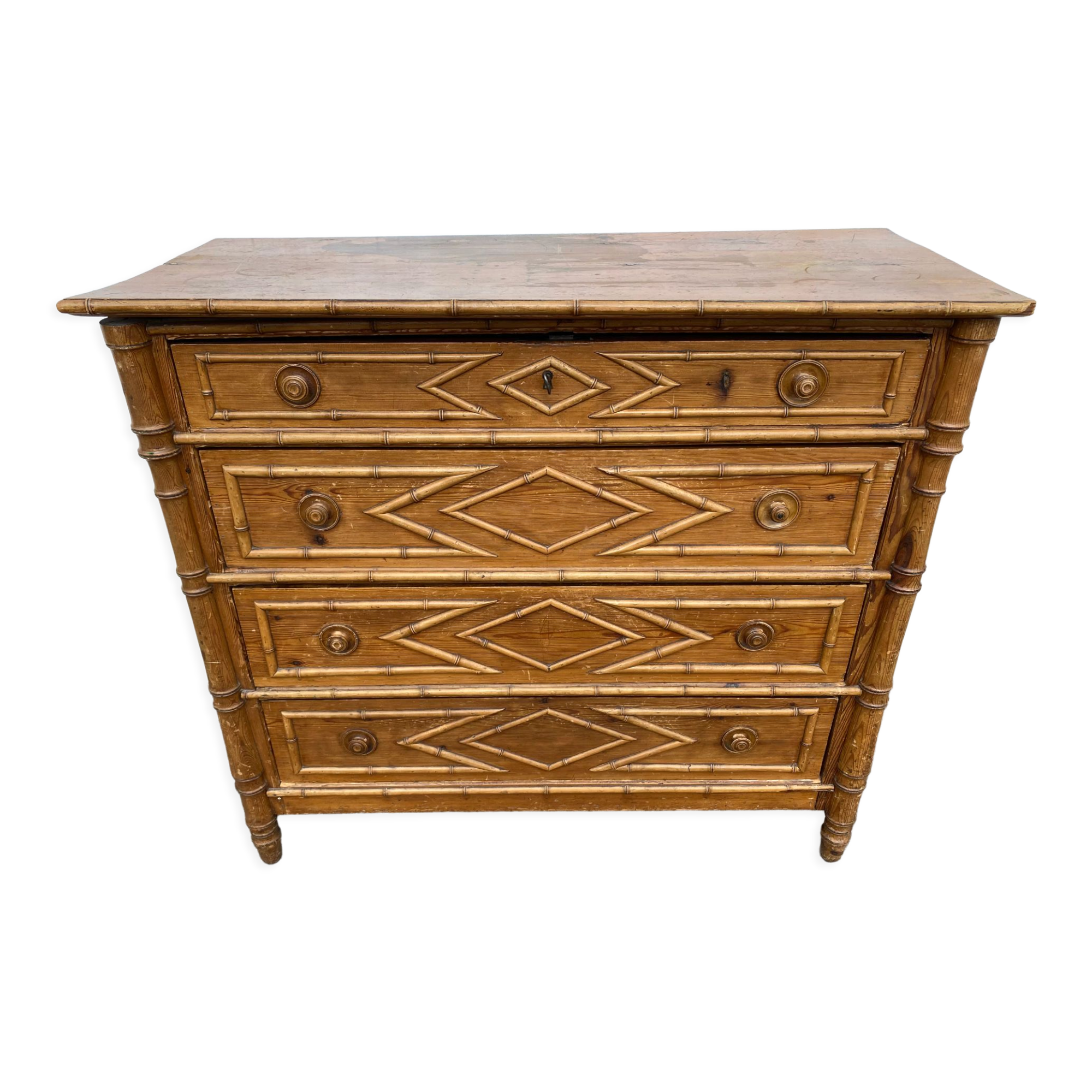 Bamboo chest of drawers