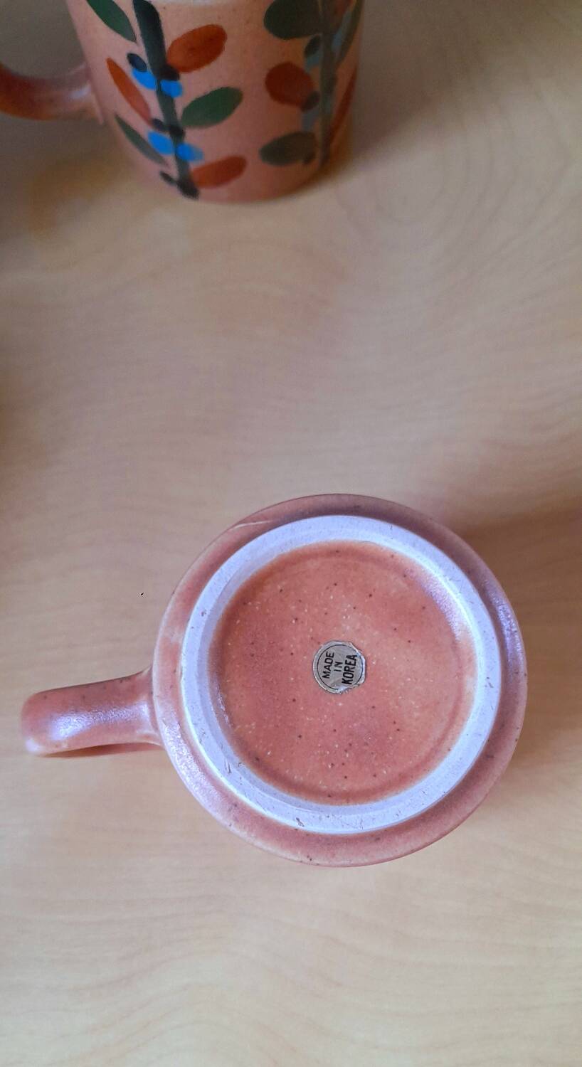 Cornean vintage stoneware mugs 60s