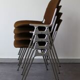 Set of 4 chairs DSC 106 by Giancarlo Piretti for Castelli, Italy, 70's.