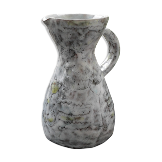 Small pitcher, ceramic, tulip decors. vintage