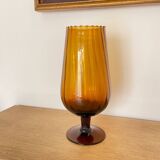 Large amber vase from the 1960s.
