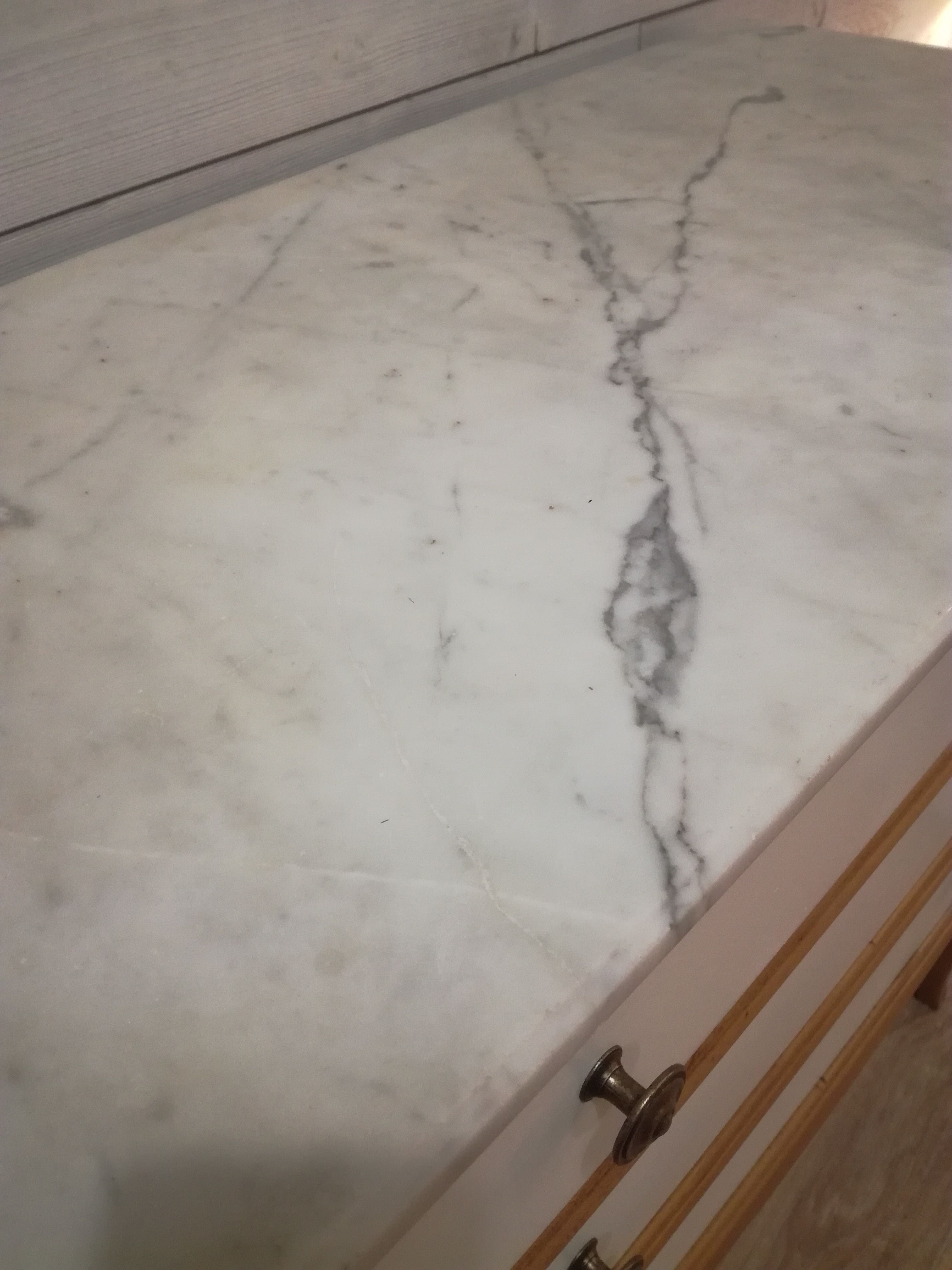 Dresser with marble