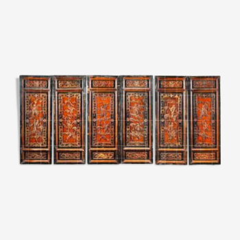 China panels in lacquer wood from china