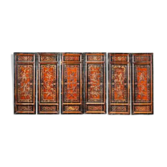 China panels in lacquer wood from china